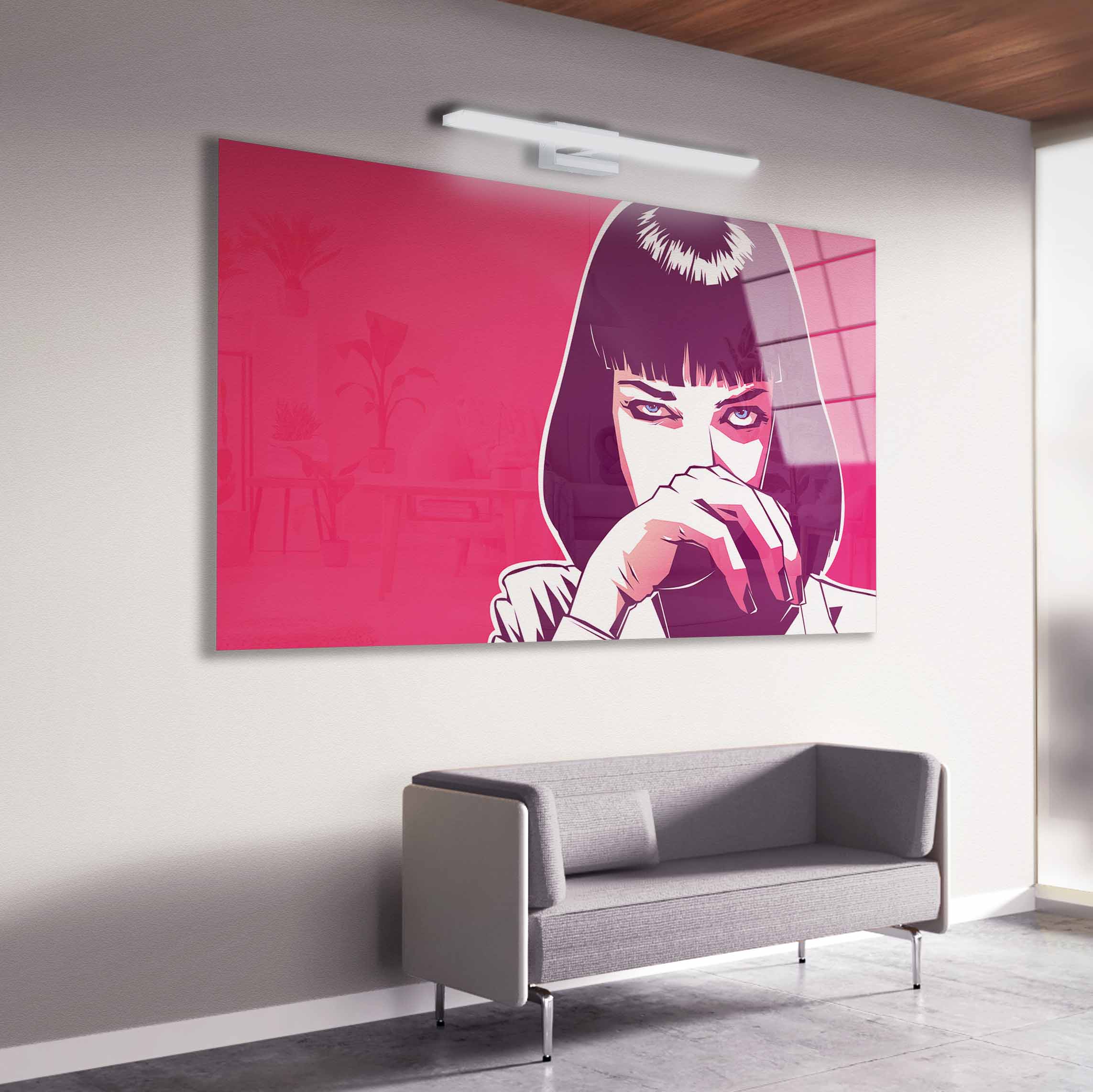 Artronauts Glass Print Pulp Fiction - Mia Wallace
