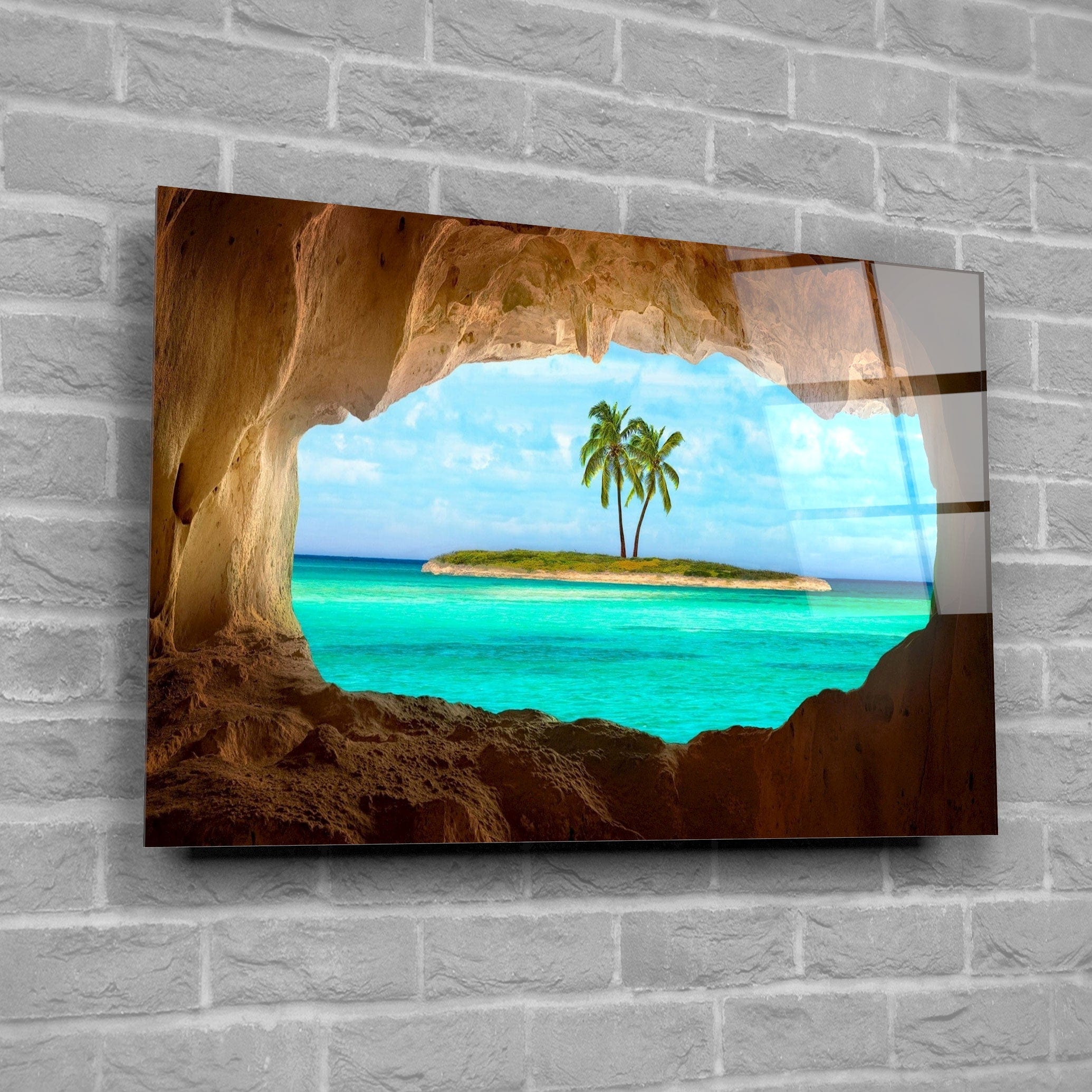 Artronauts Glass Print The Island