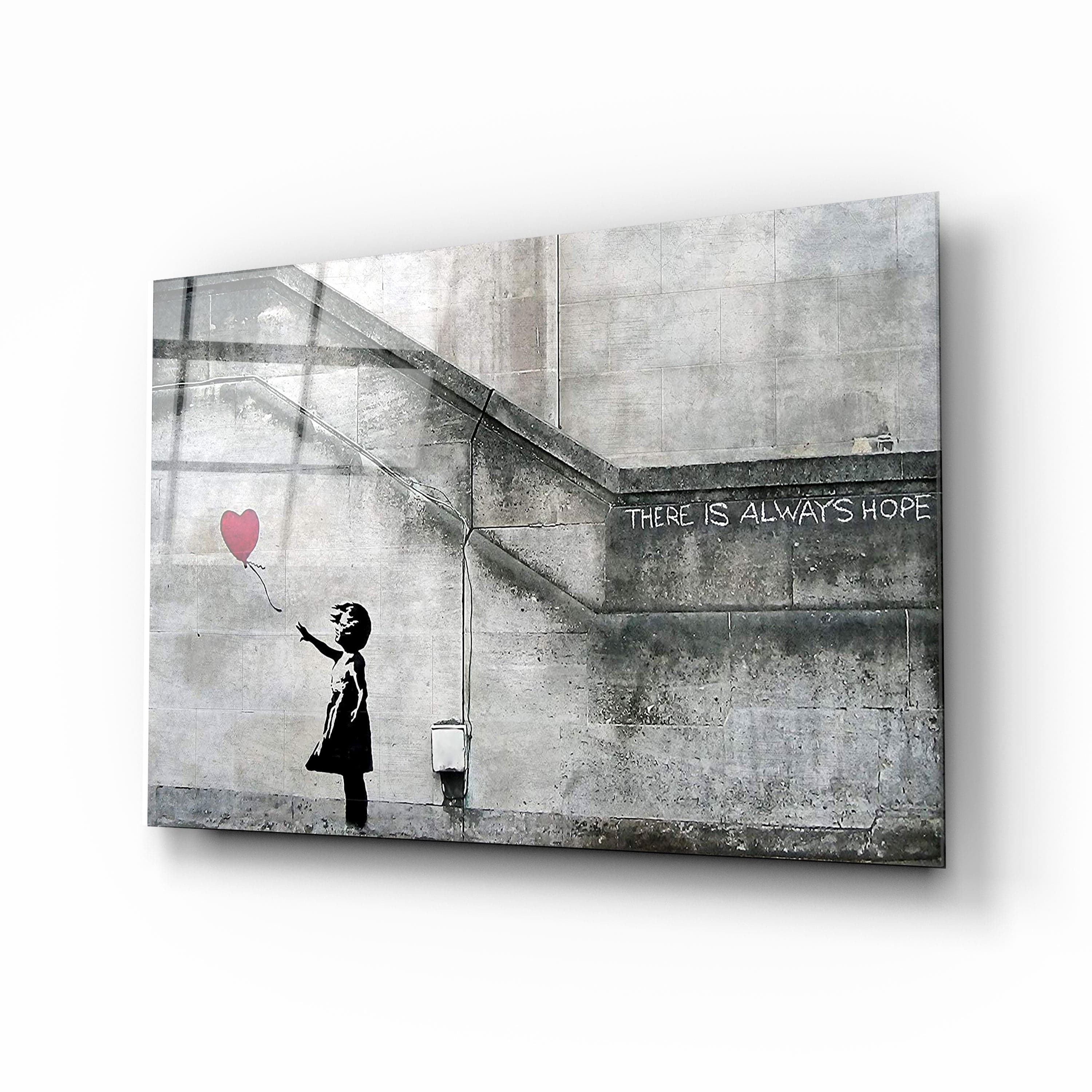 Artronauts Art Glass Print Banksy - There is Always Hope
