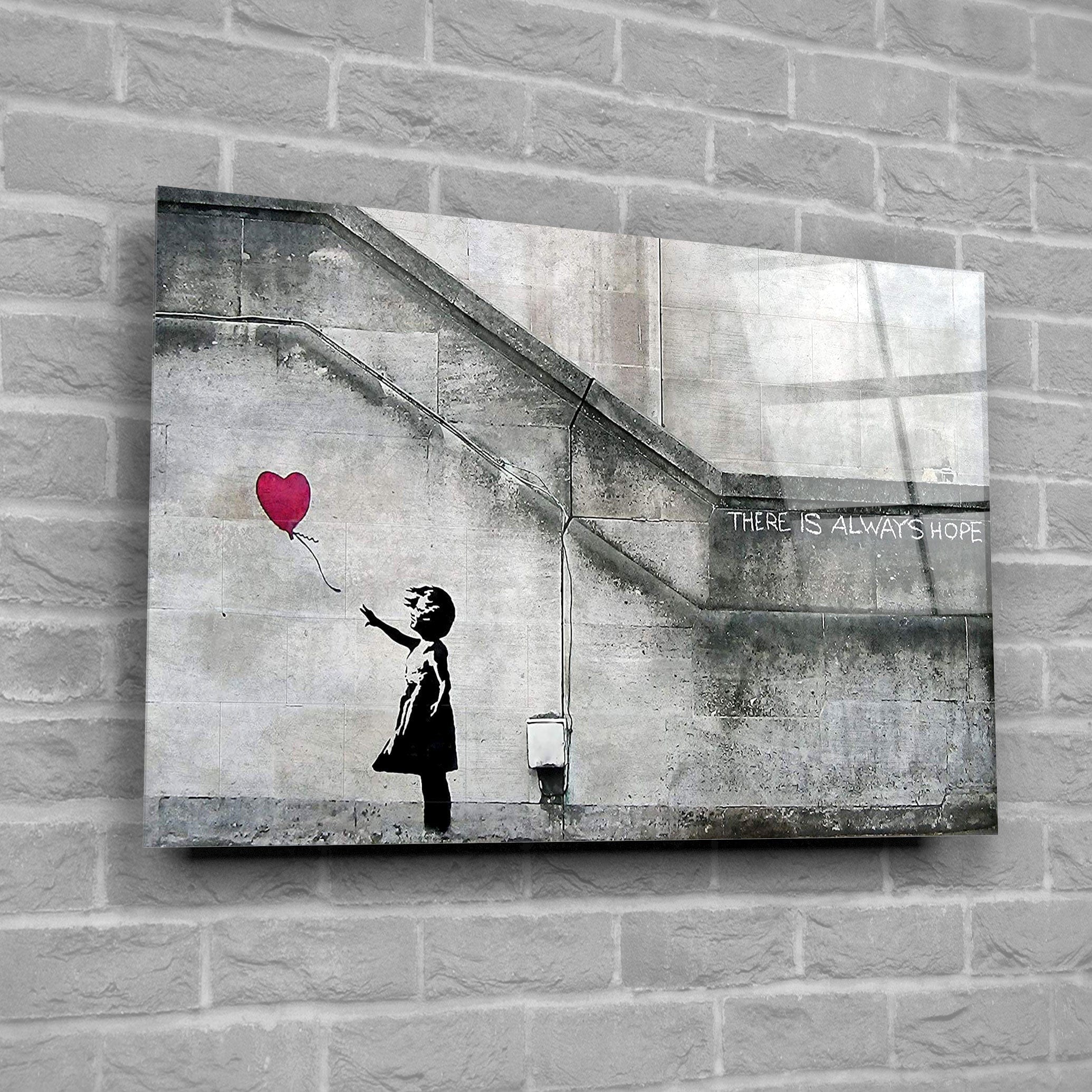 Artronauts Art Glass Print Banksy - There is Always Hope