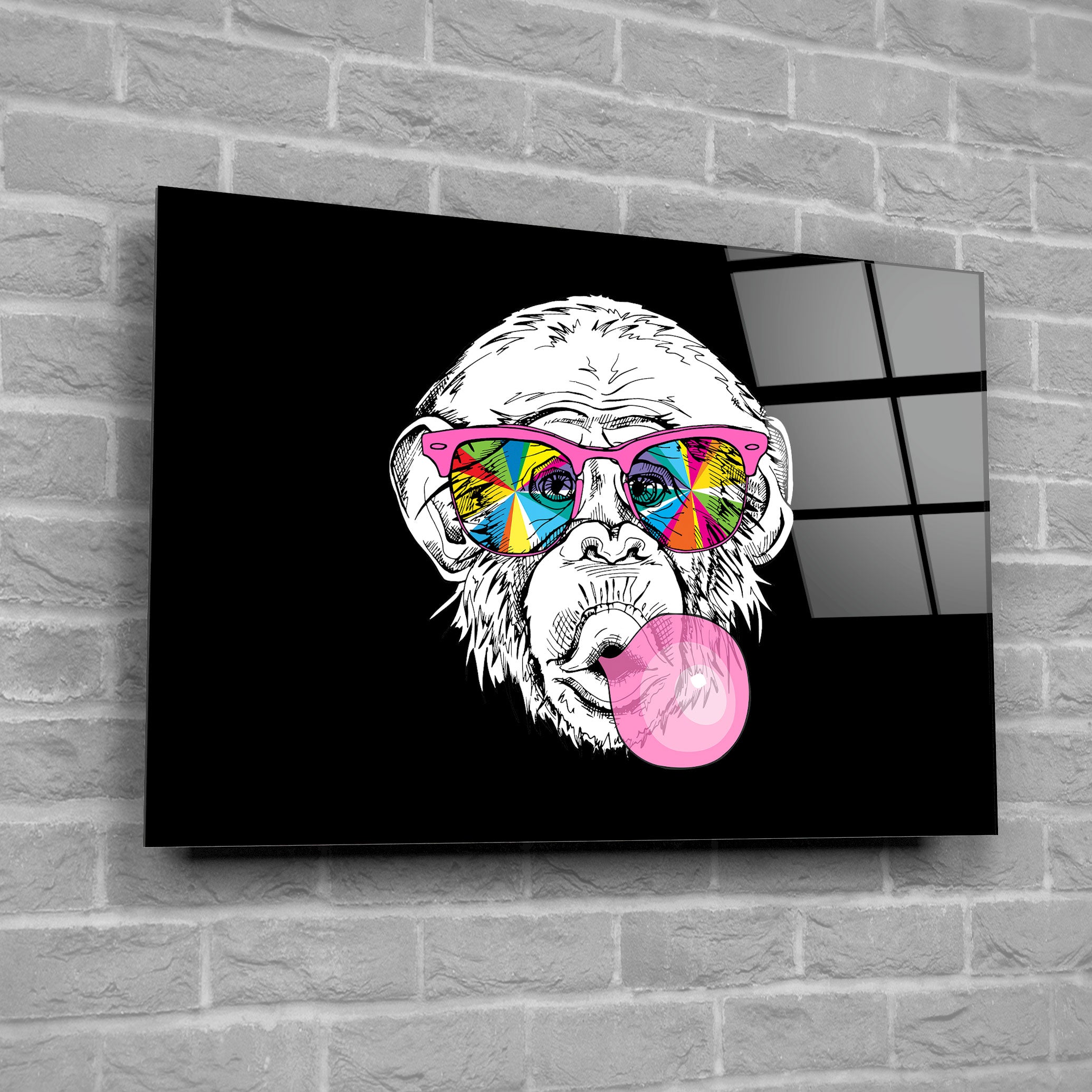 Gummy Monkey Glass Print Wall Art