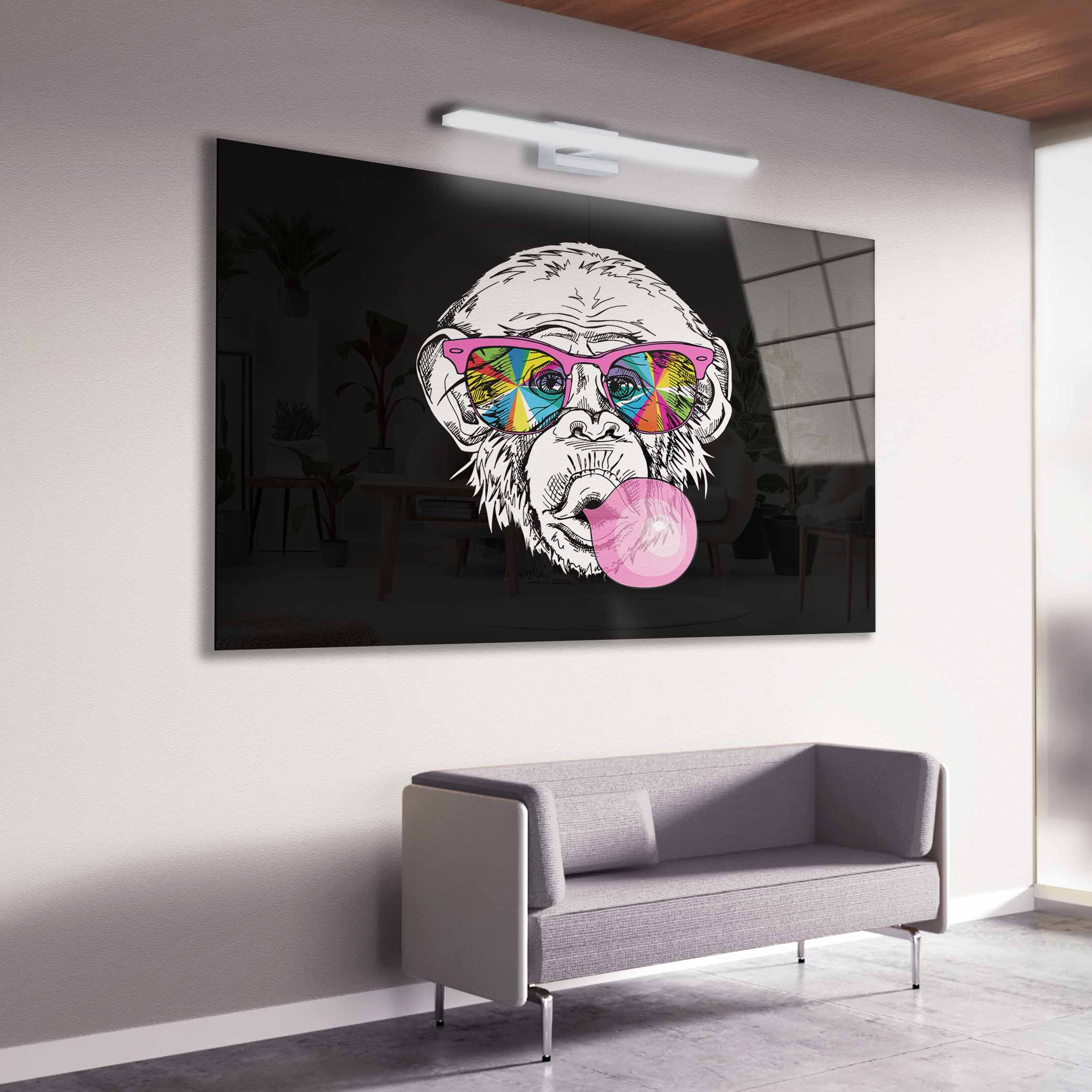 Gummy Monkey Glass Print Wall Art