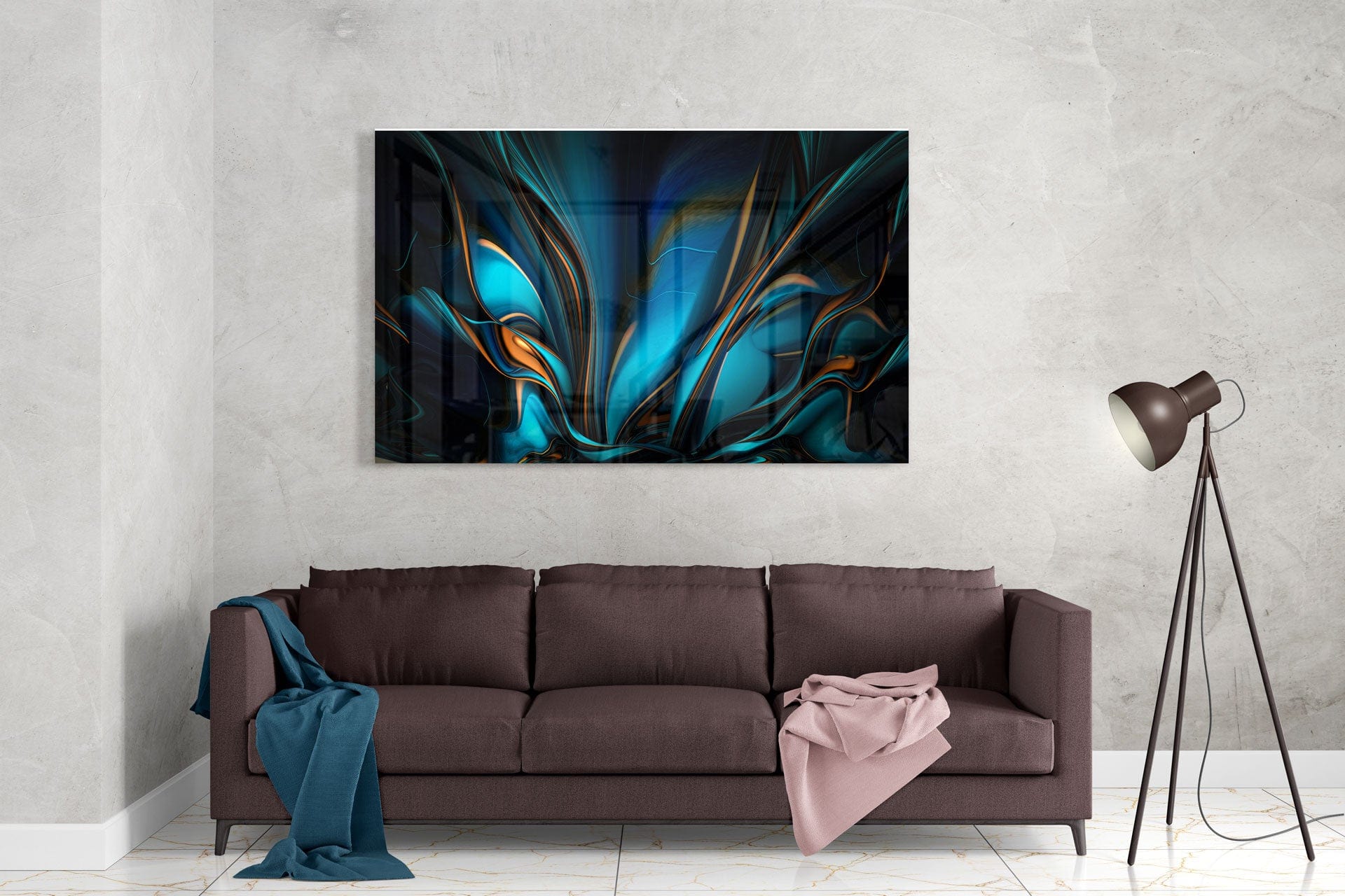 Artronauts Glass Print Flowery Abstract