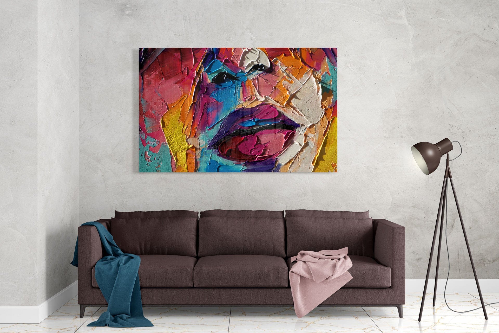 Artronauts Glass Print Mysterious Face