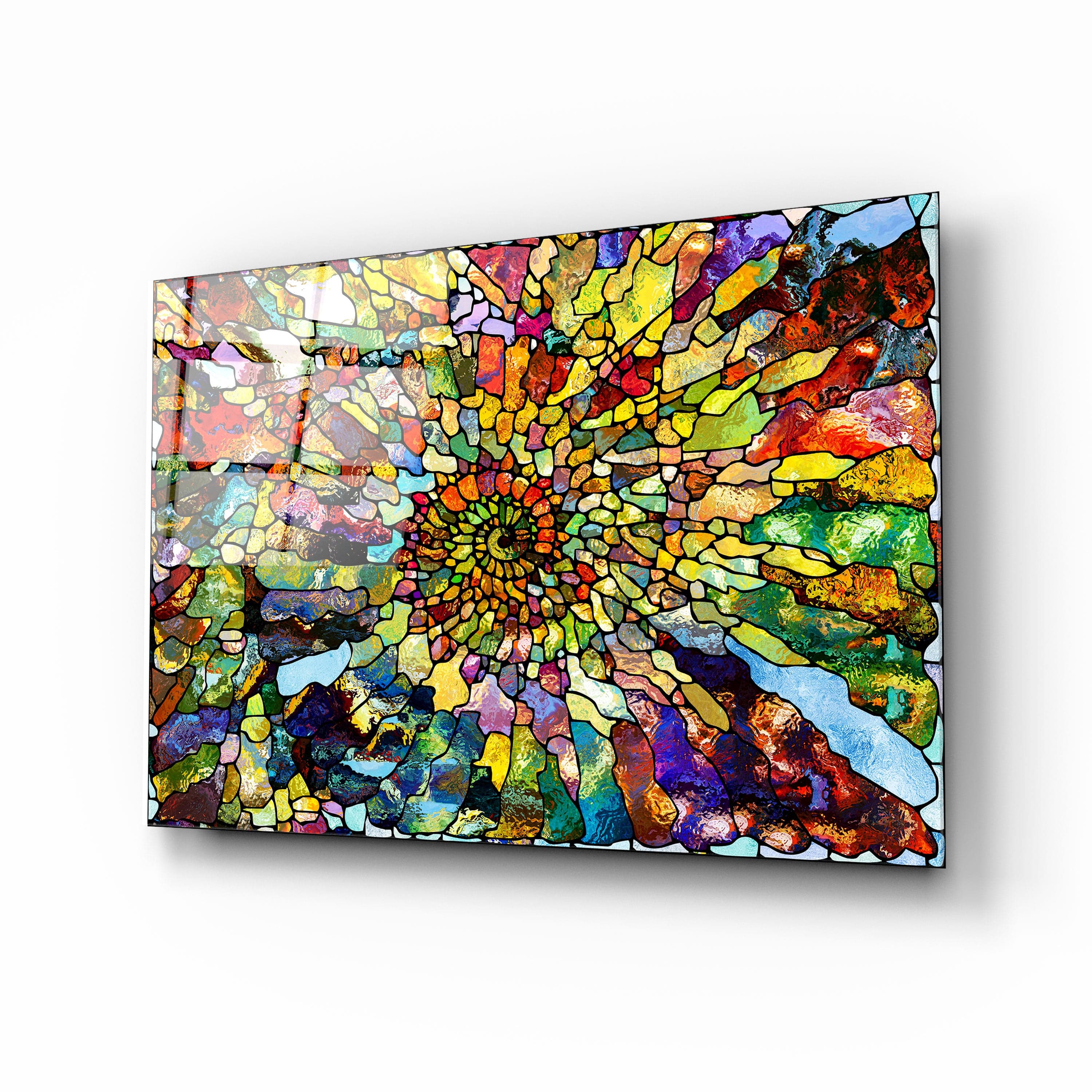Artronauts Clearance T. Colourful Spiral Stained Glass Patterns