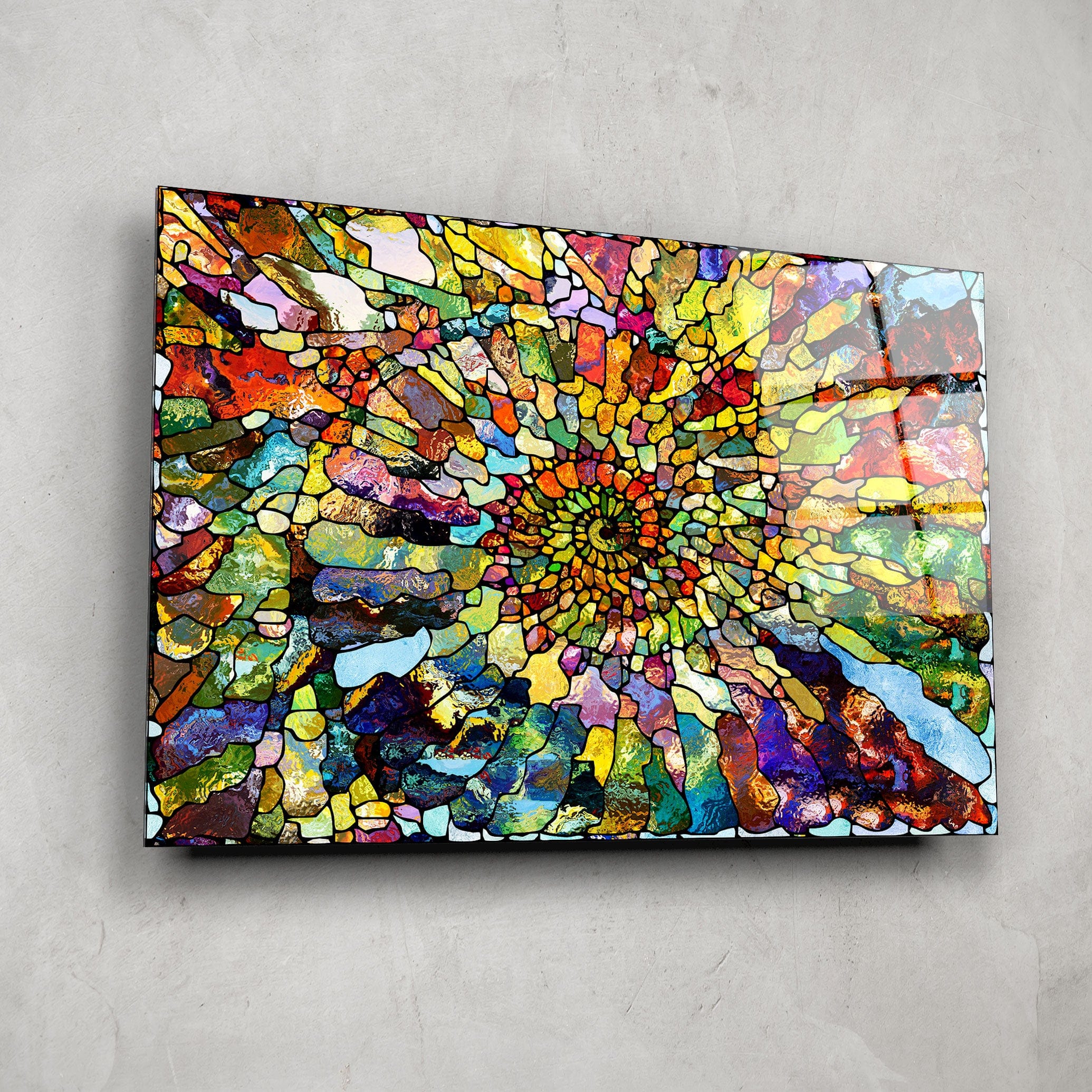 Artronauts Clearance T. Colourful Spiral Stained Glass Patterns