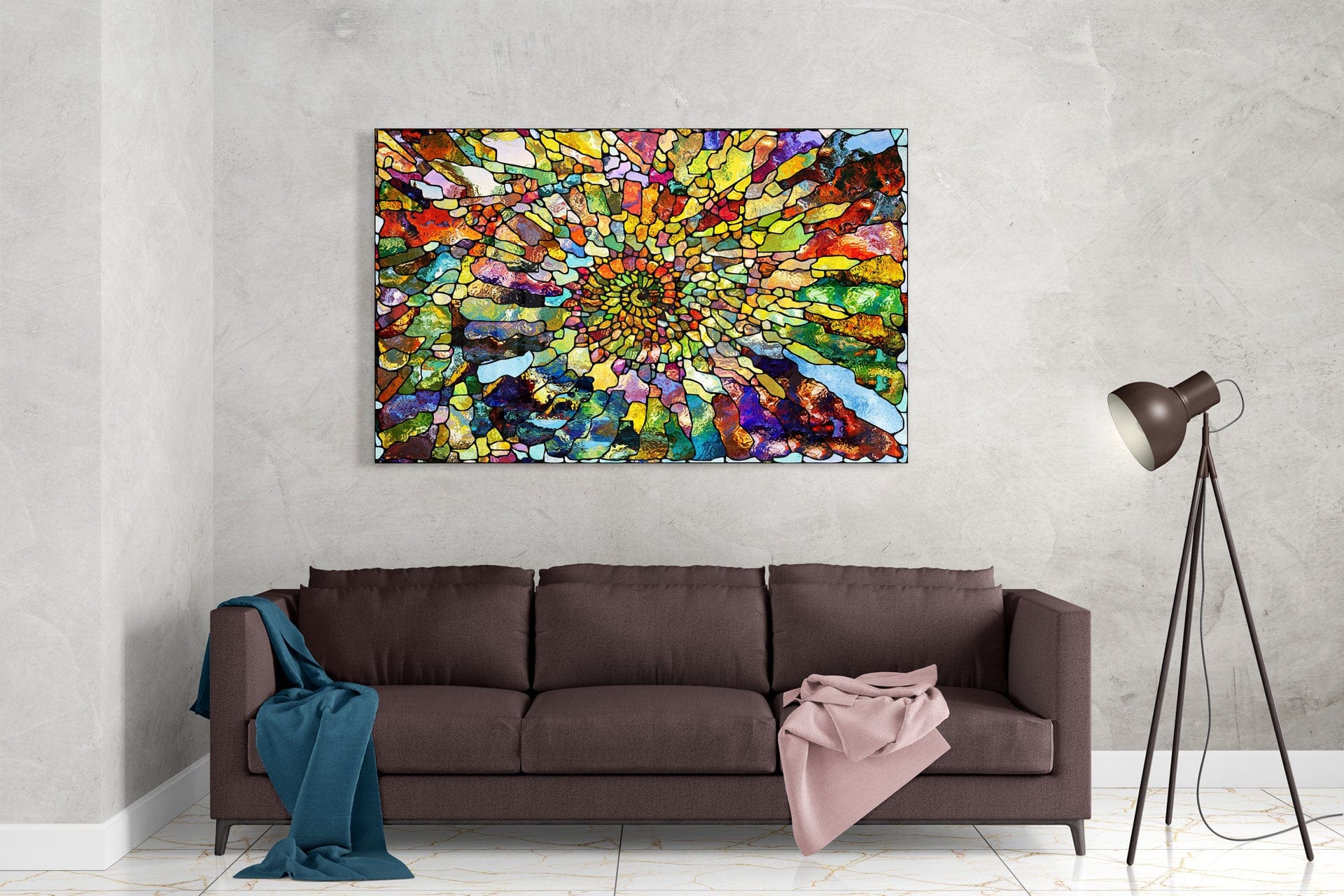 Artronauts Clearance T. Colourful Spiral Stained Glass Patterns