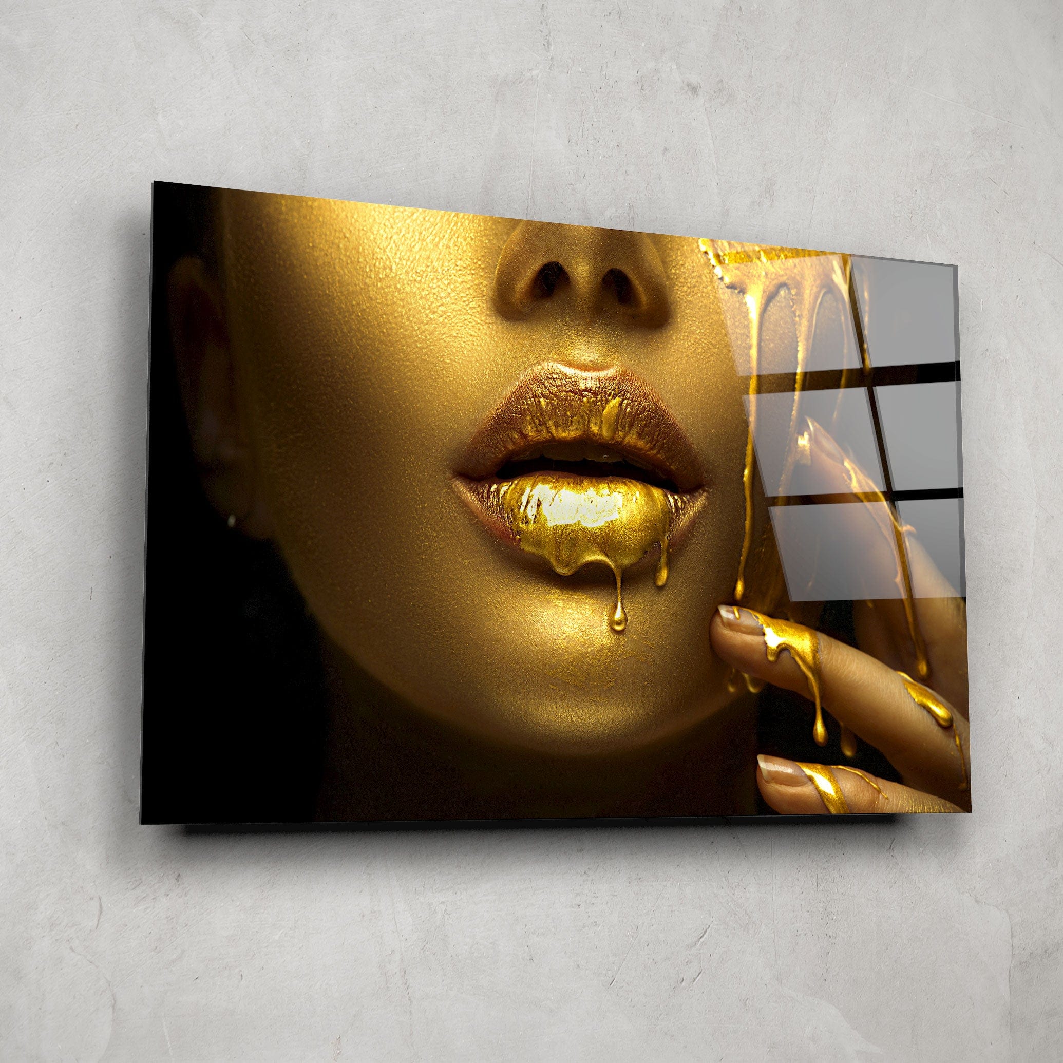 Artronauts Glass Print Golden Woman II