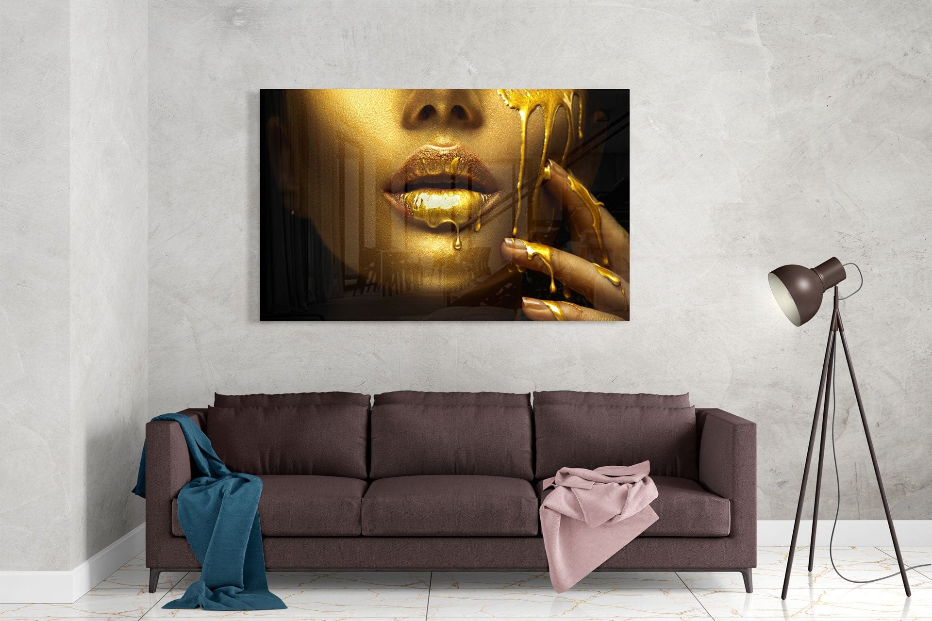 Artronauts Glass Print Golden Woman II