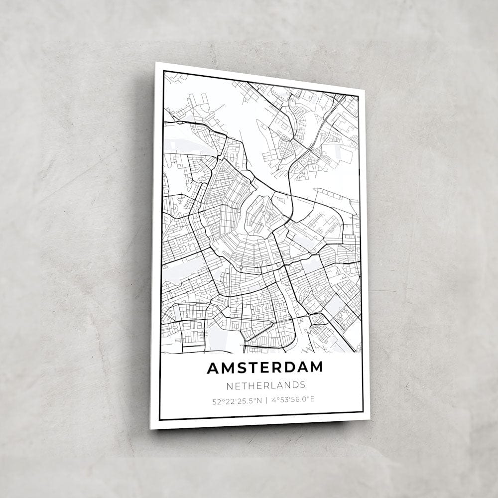 Artronauts Posters, Prints, & Visual Artwork Amsterdam Map Glass Art