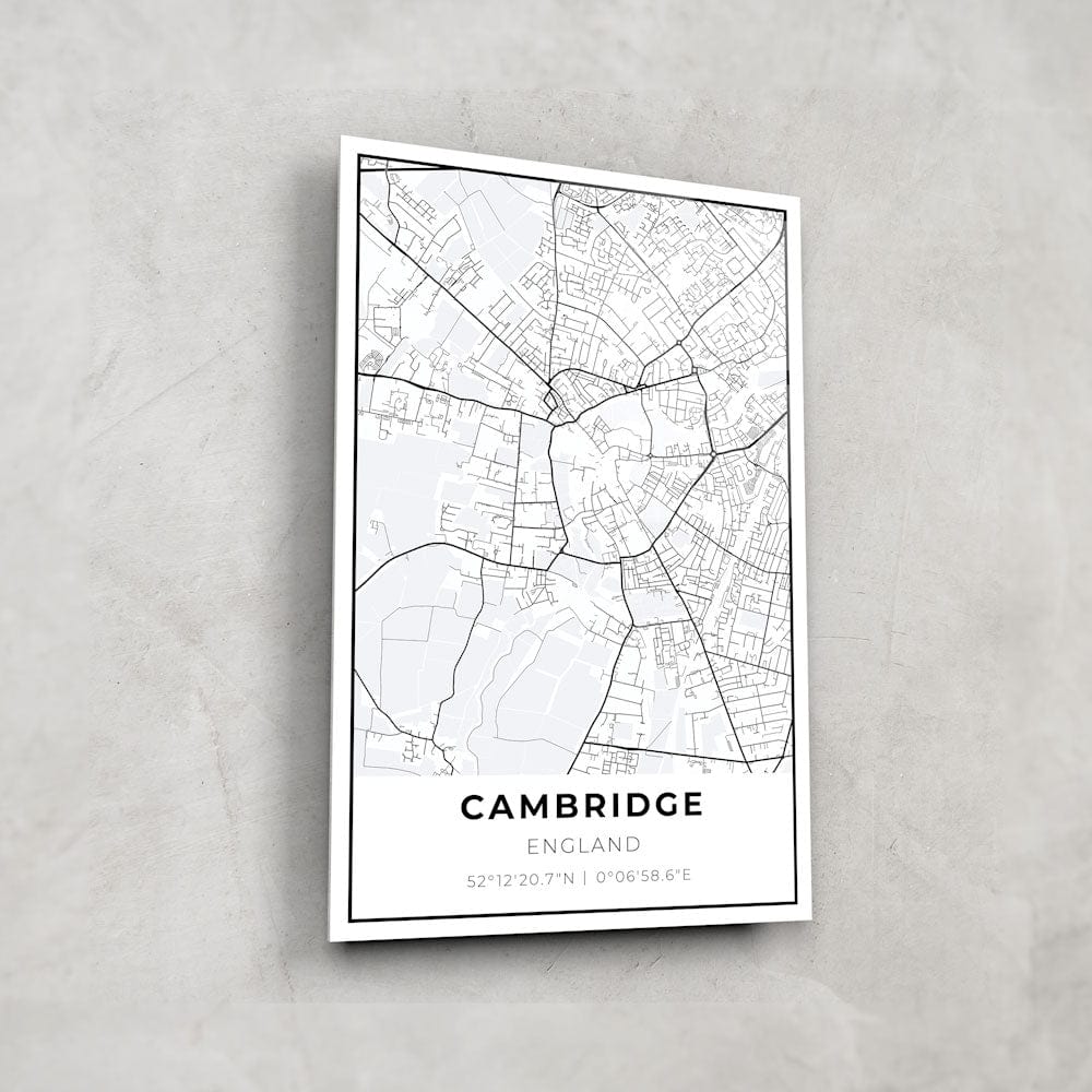 Artronauts Posters, Prints, & Visual Artwork Cambridge Map - Glass Wall Art