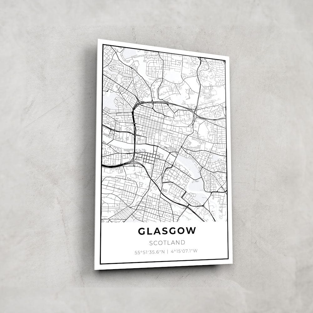 Artronauts Posters, Prints, & Visual Artwork Glasgow Map Glass Art