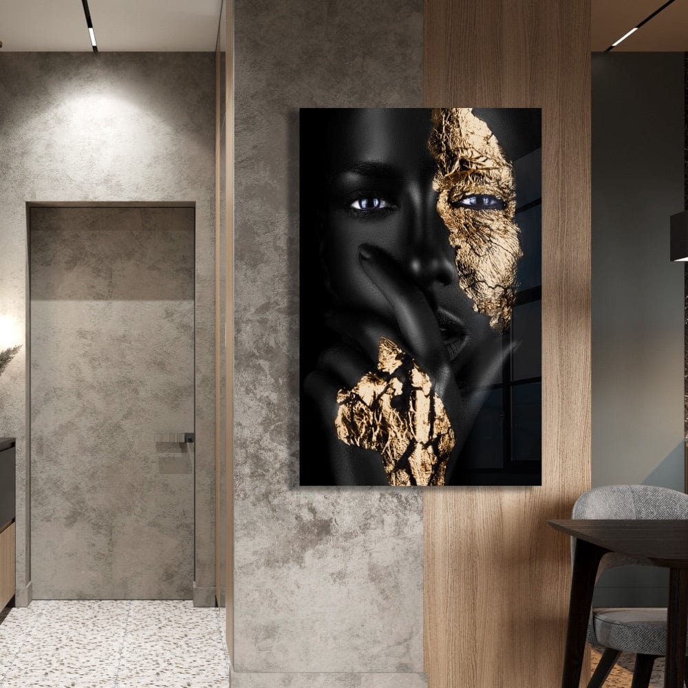 Artronauts Art Glass Print Grey Woman
