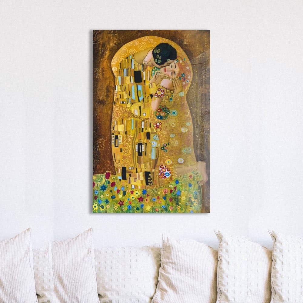 Artronauts Glass Print The Kiss - Gustav Klimt