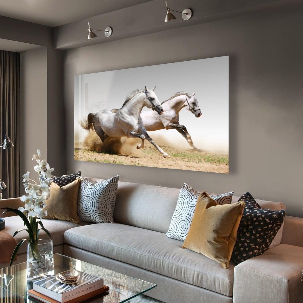 Artronauts Art Glass Print The Horses