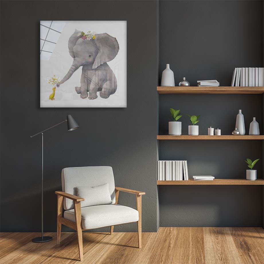 Artronauts Glass Print Elephant and Duck