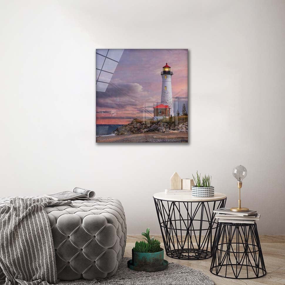 Artronauts Glass Print Lighthouse