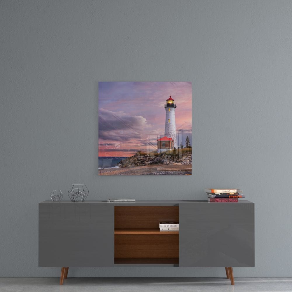 Artronauts Glass Print Lighthouse