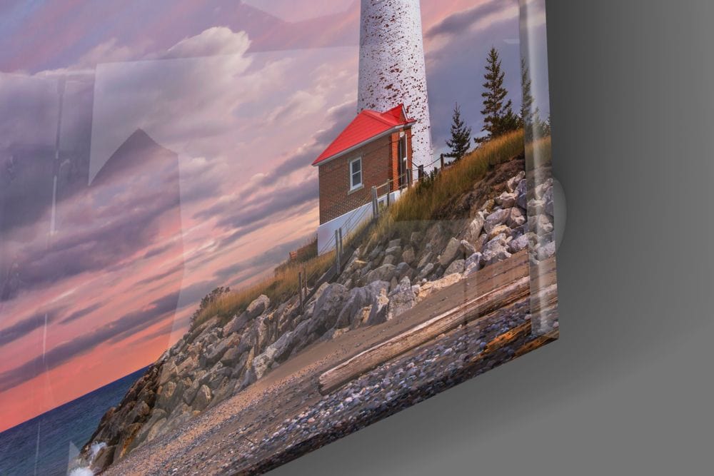 Artronauts Glass Print Lighthouse