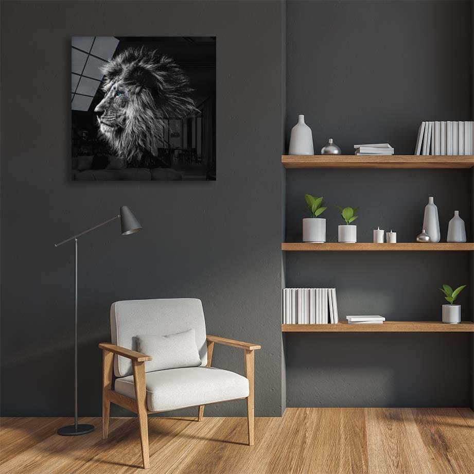 Artronauts Art Glass Print Lion - III