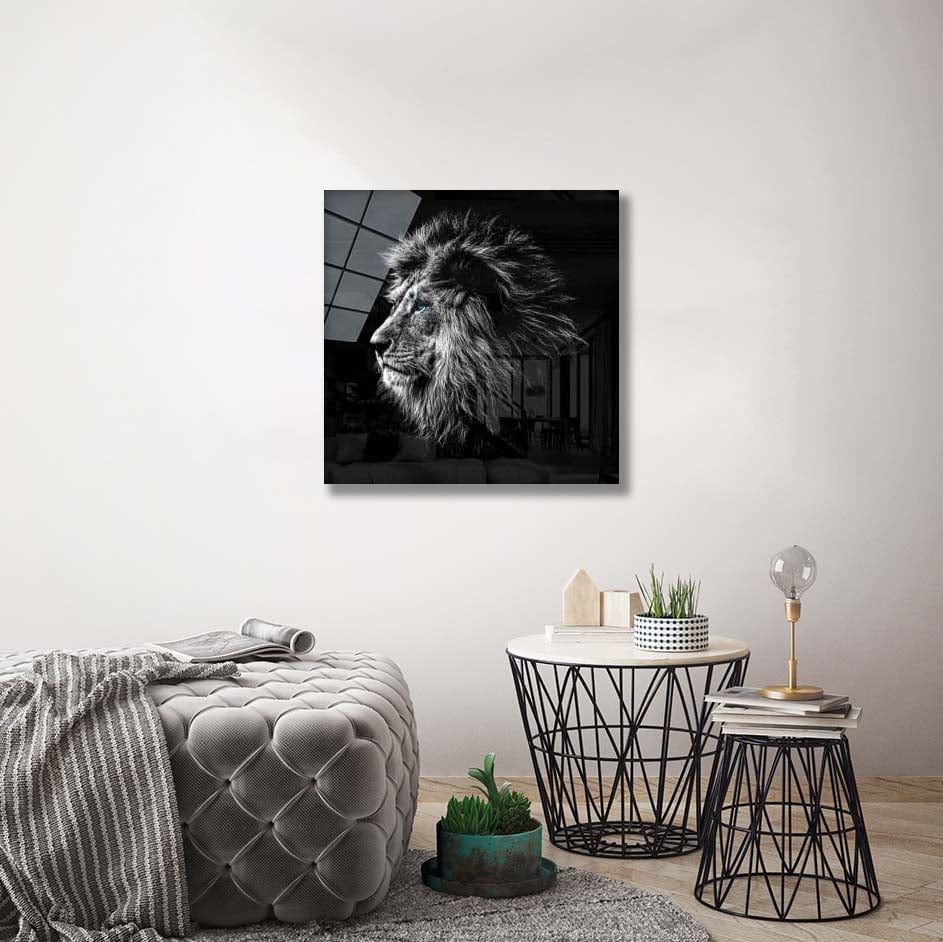 Artronauts Art Glass Print Lion - III