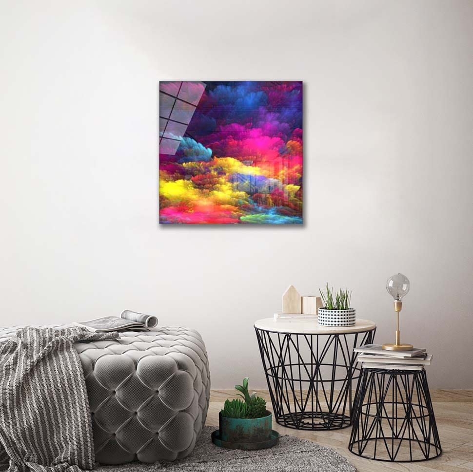 Artronauts Glass Print Color Burst