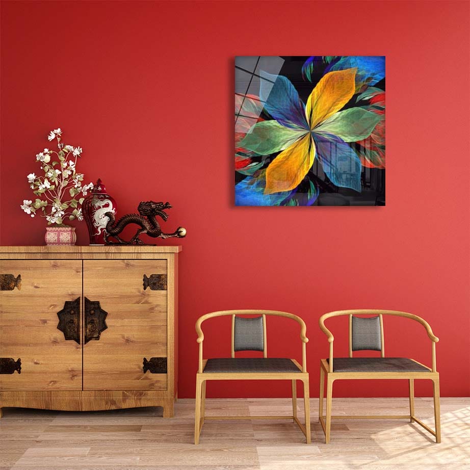 Artronauts Art Clearance T. Colourful Leafy Flower