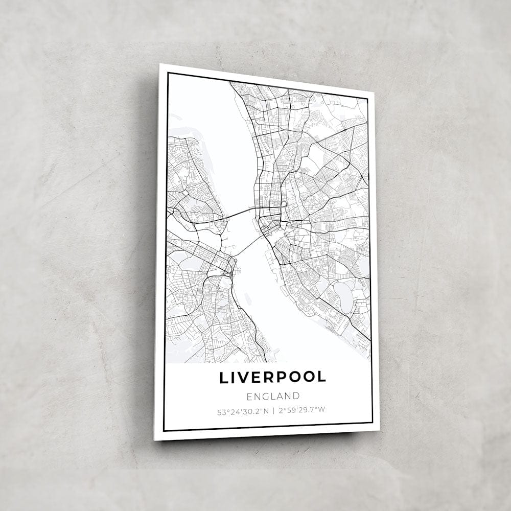 Artronauts Posters, Prints, & Visual Artwork Liverpool Map- Glass Wall Art