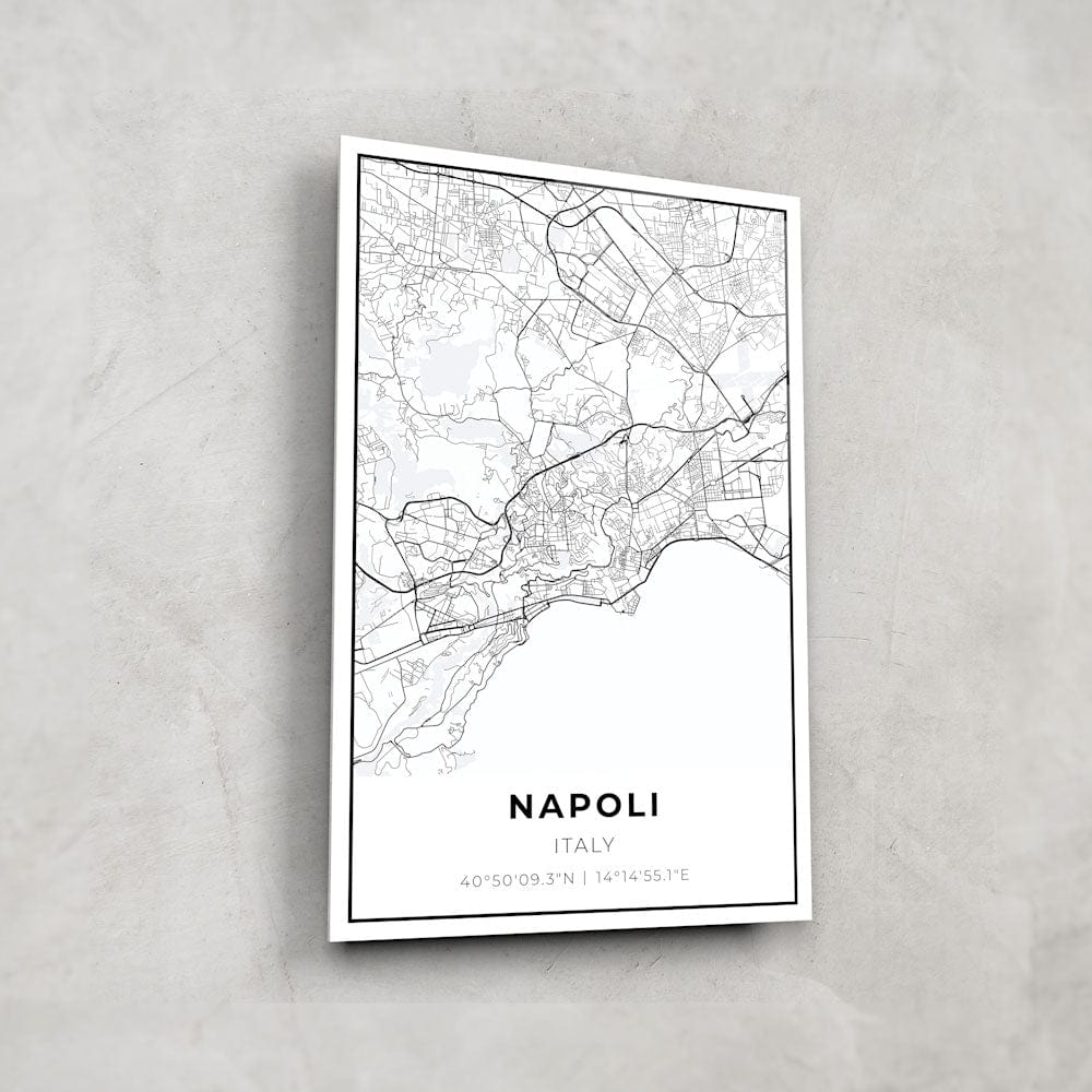 Artronauts Posters, Prints, & Visual Artwork Napoli Map Glass Art - Glass Wall Art