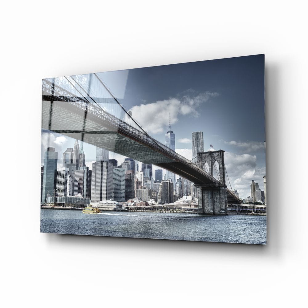 Artronauts Glass Print Brooklyn Bridge