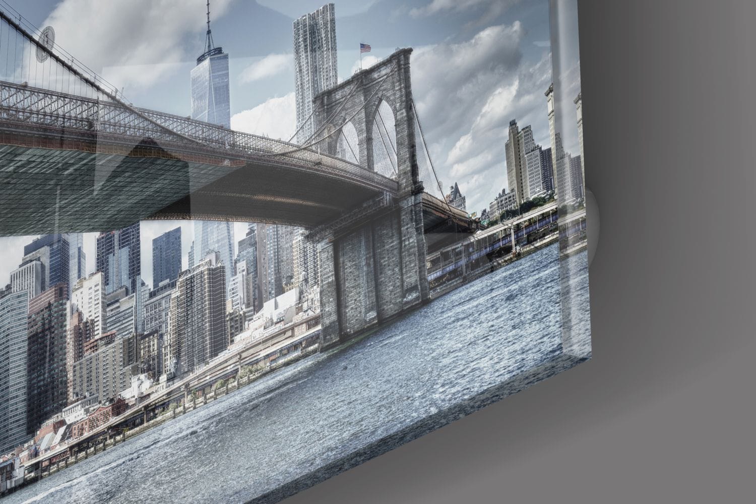 Artronauts Glass Print Brooklyn Bridge