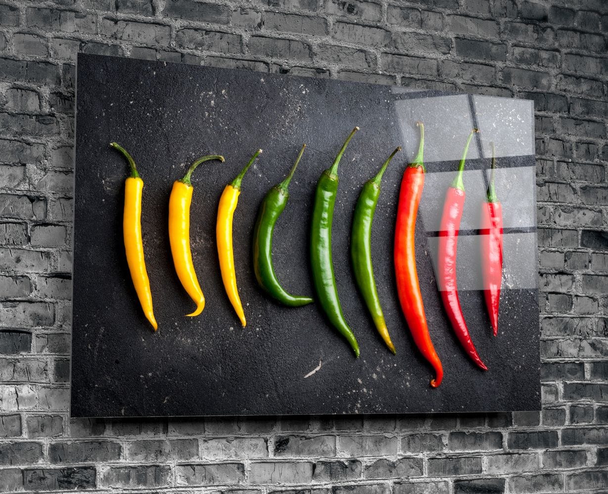 Artronauts Glass Print Peppers