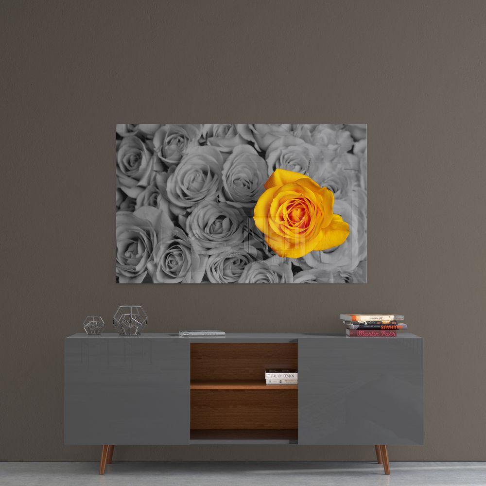Artronauts Art Glass Print Yellow Rose