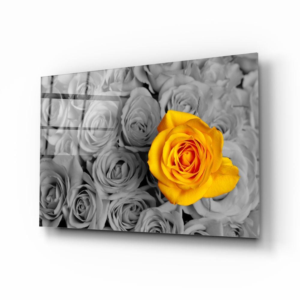 Artronauts Art Glass Print Yellow Rose