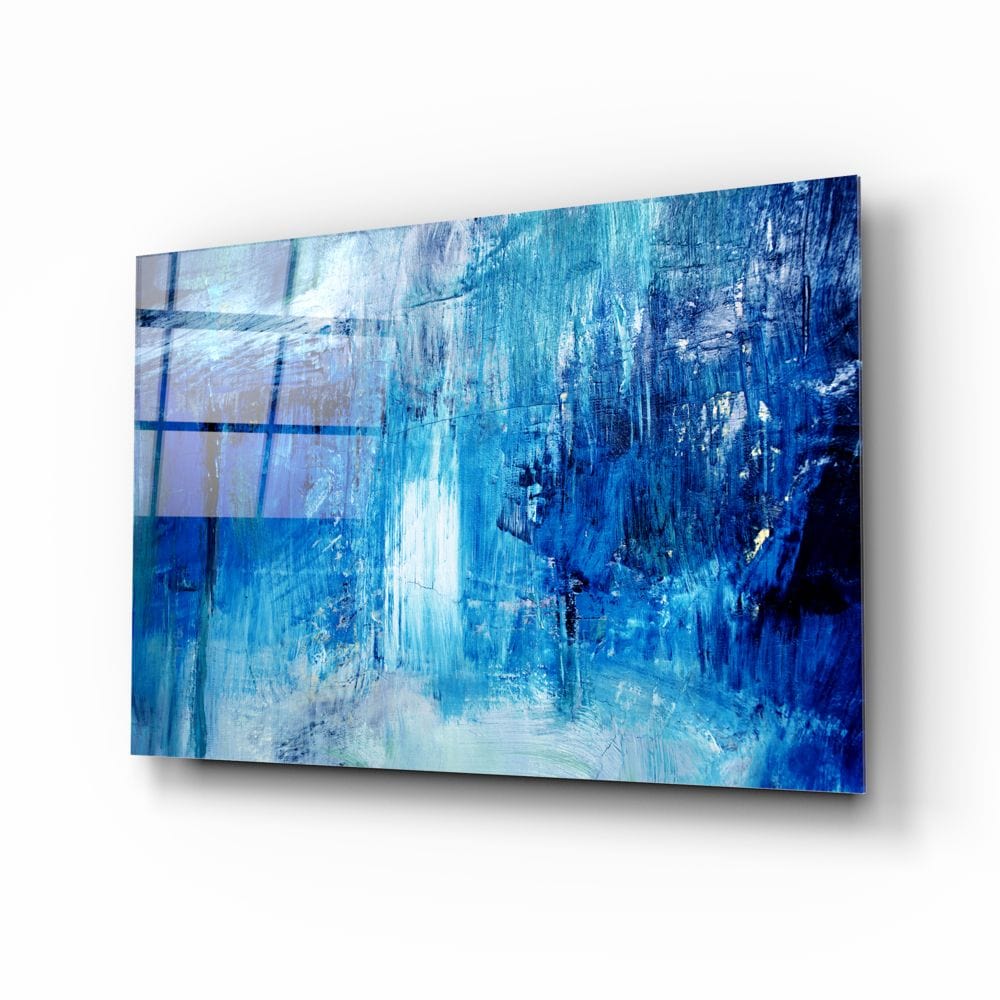 Artronauts Glass Print Abstract Blue