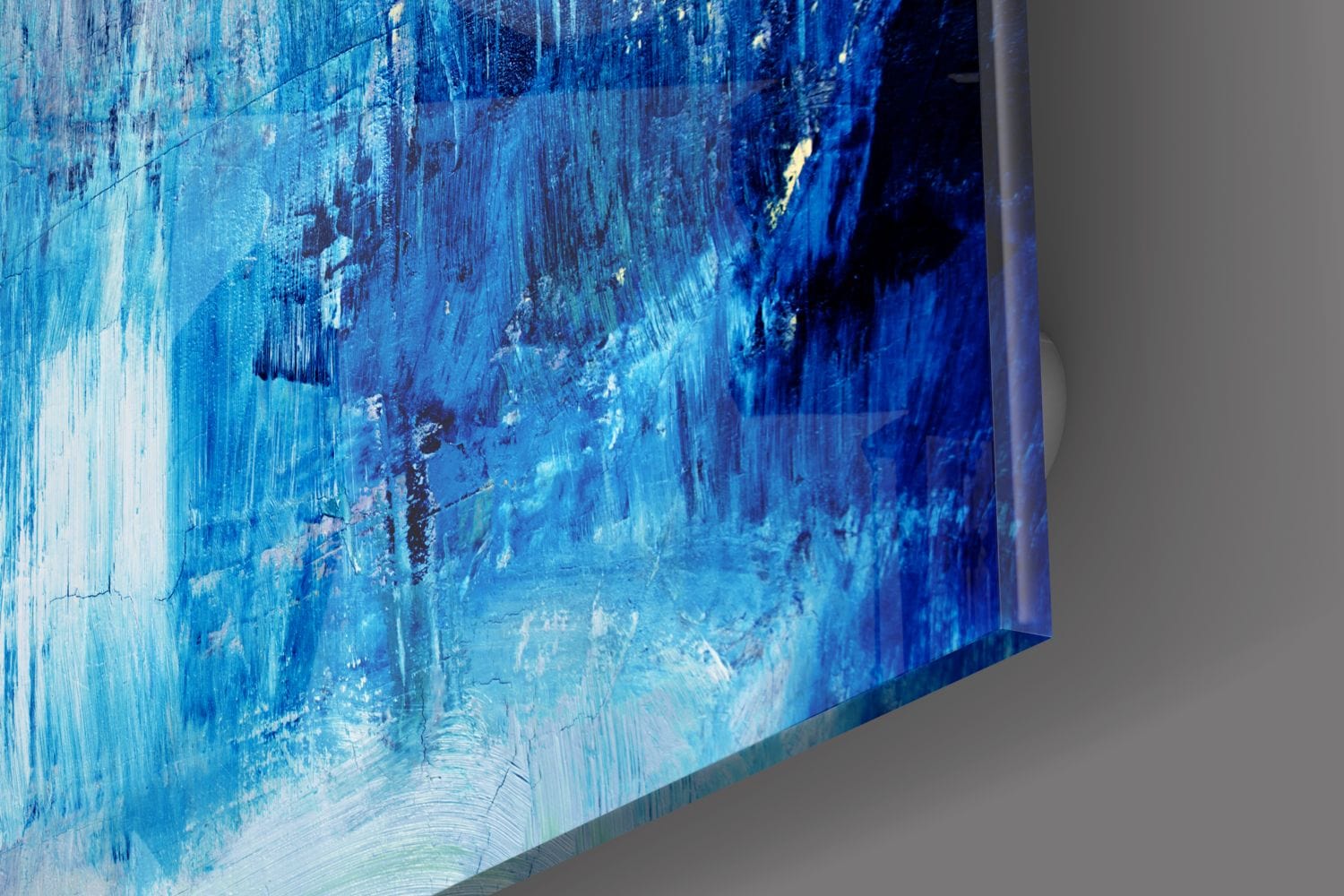 Artronauts Glass Print Abstract Blue