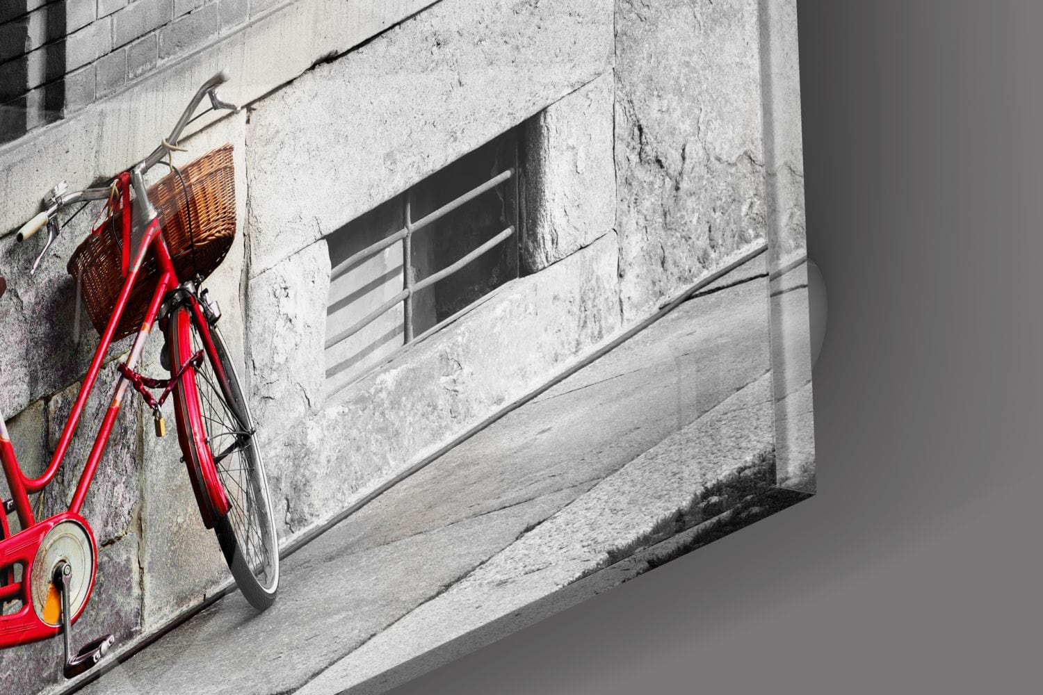 Artronauts Art Clearance T. Red Bicycle Glass Wall Art