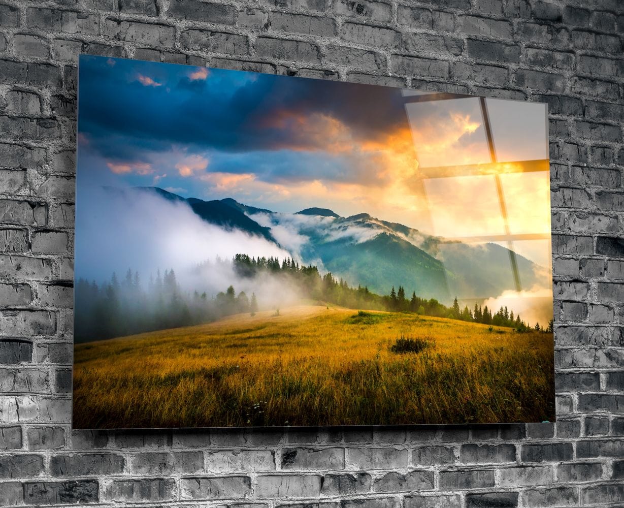 Artronauts Clearance T. Mountain Glass Wall Art