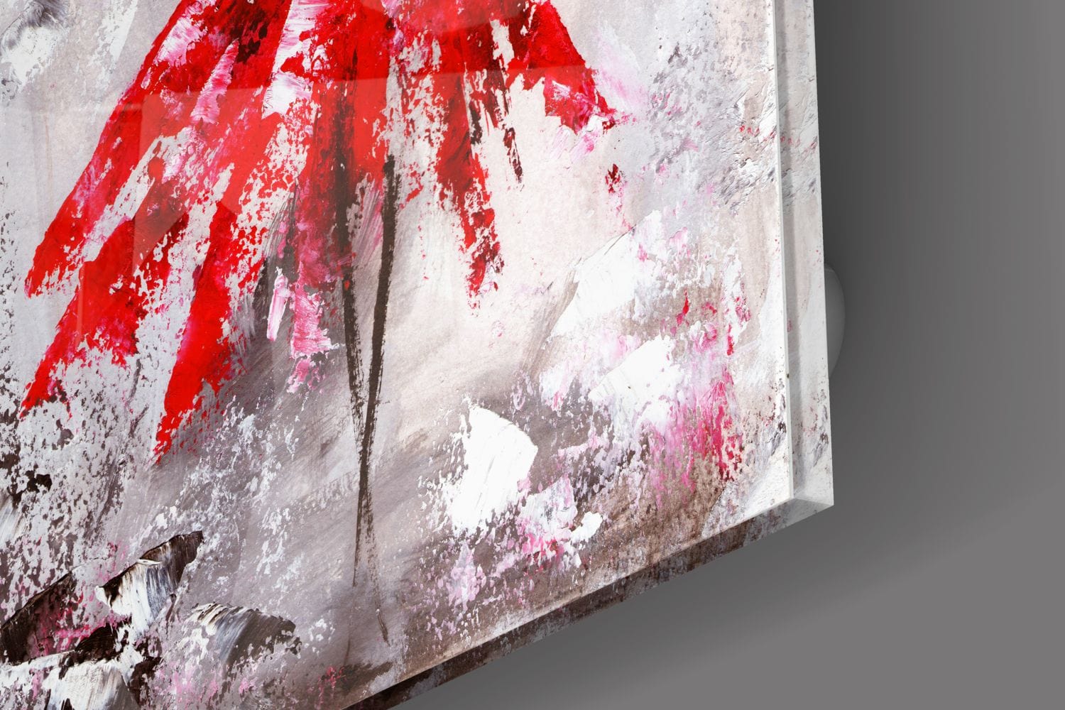 Artronauts Glass Print Woman Painting Red