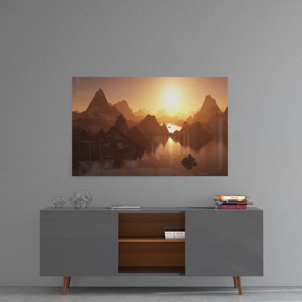Artronauts Art Clearance T. Sunset over the Mountains