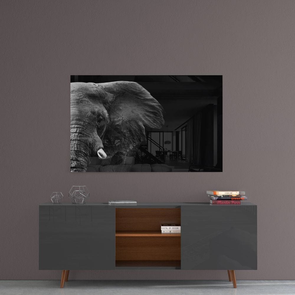 Artronauts Glass Print Elephant