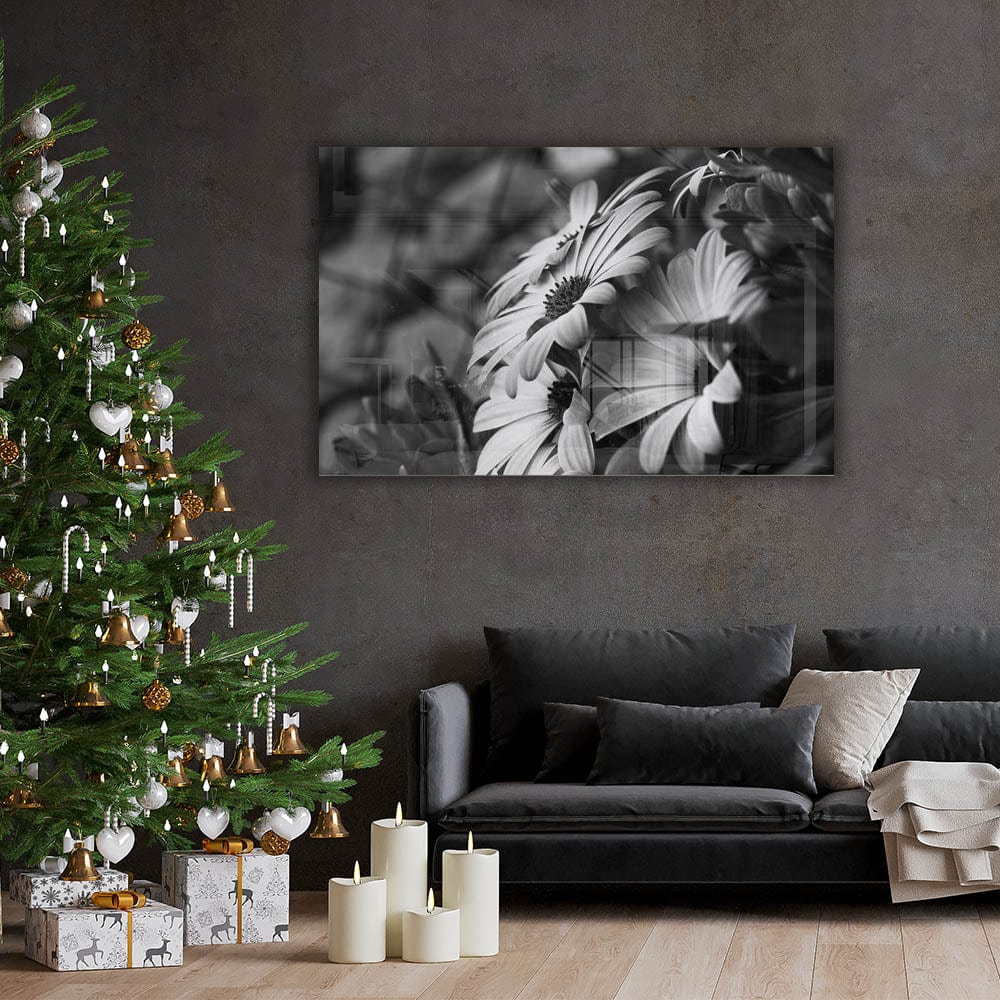 Artronauts Art Clearance T. Black - White Flower