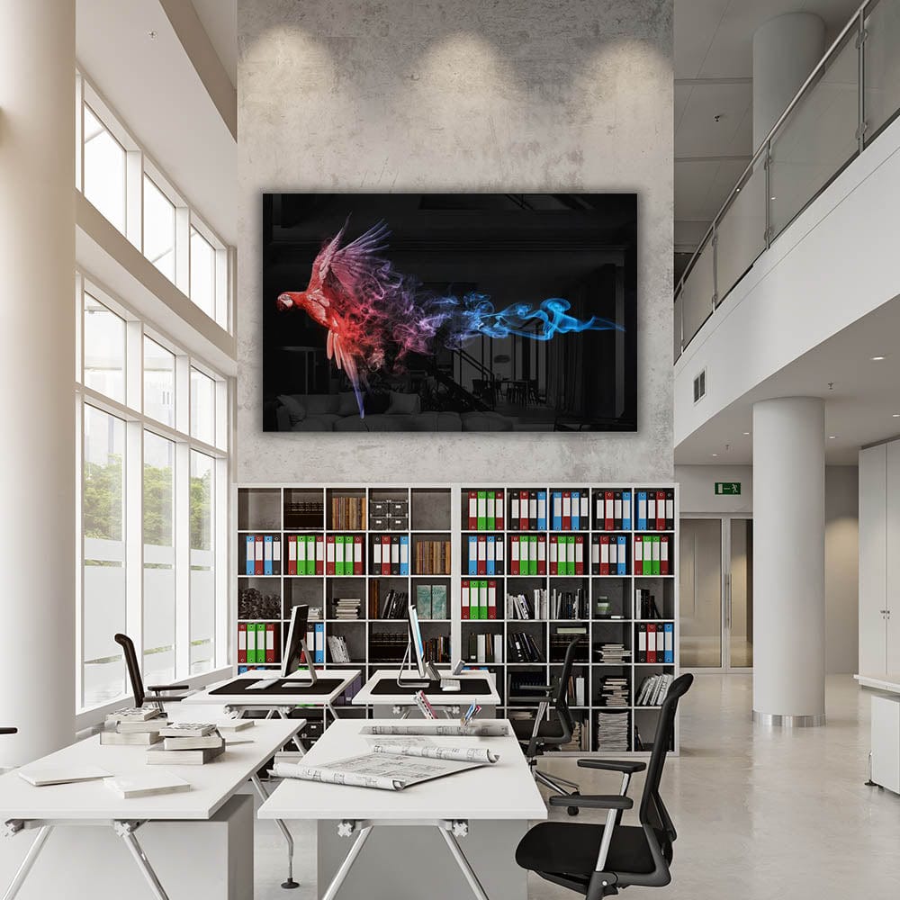 Artronauts Glass Print The Parrot