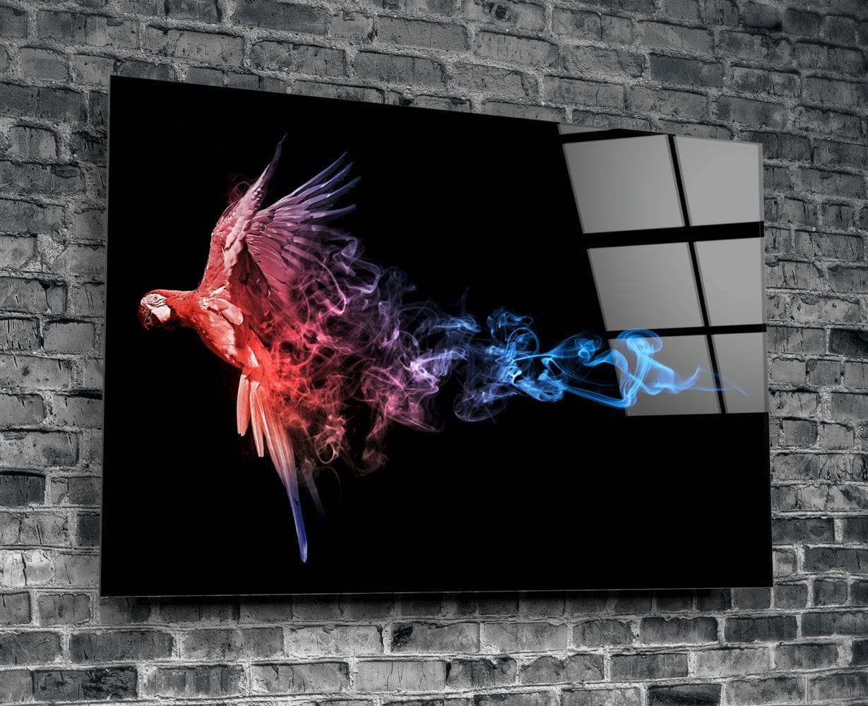 Artronauts Glass Print The Parrot