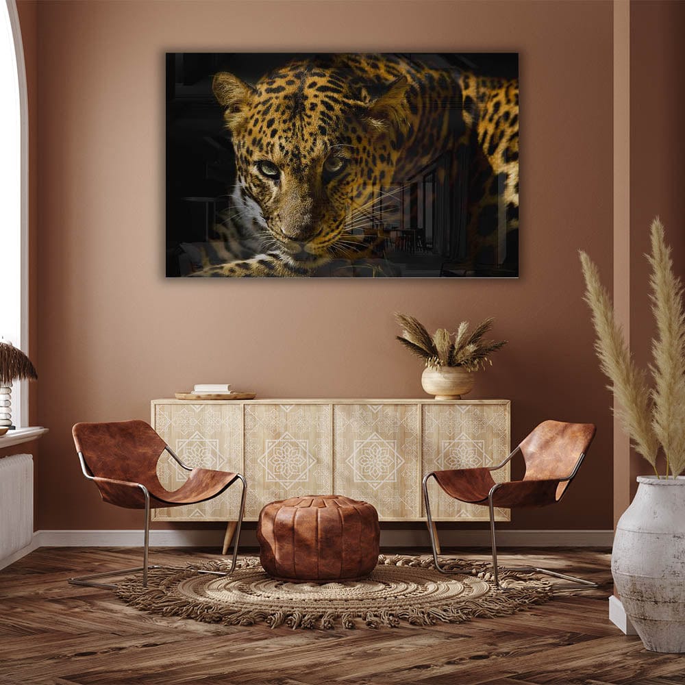 Artronauts Glass Print The Leopard