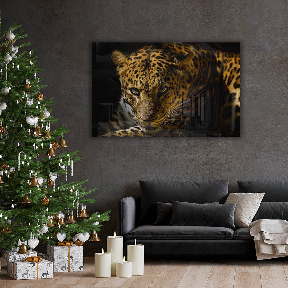 Artronauts Glass Print The Leopard