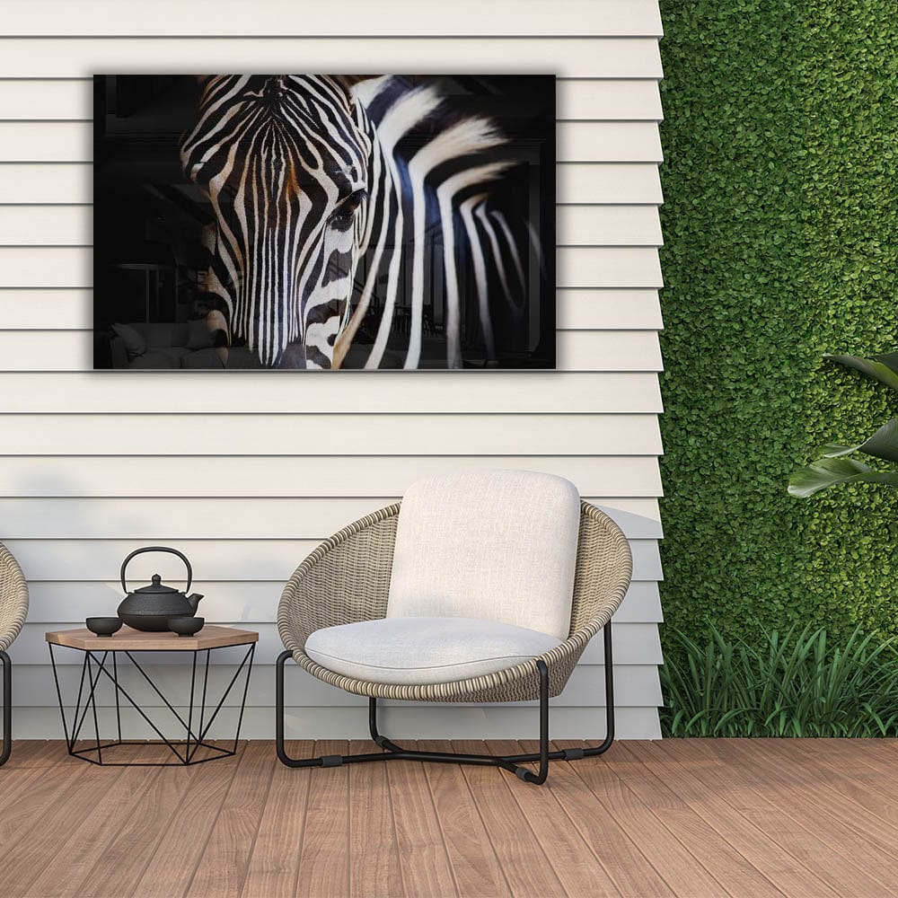 Artronauts Glass Print Zebra