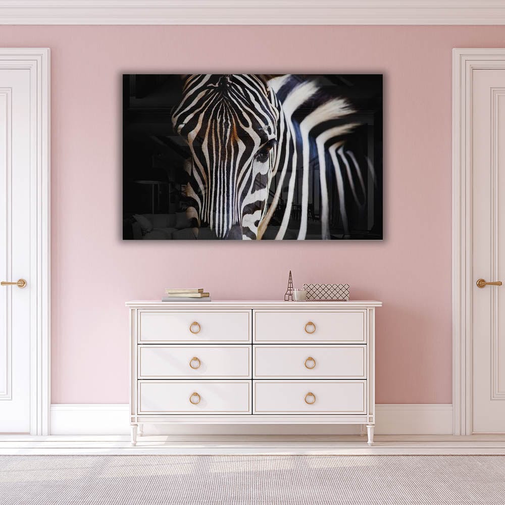 Artronauts Glass Print Zebra