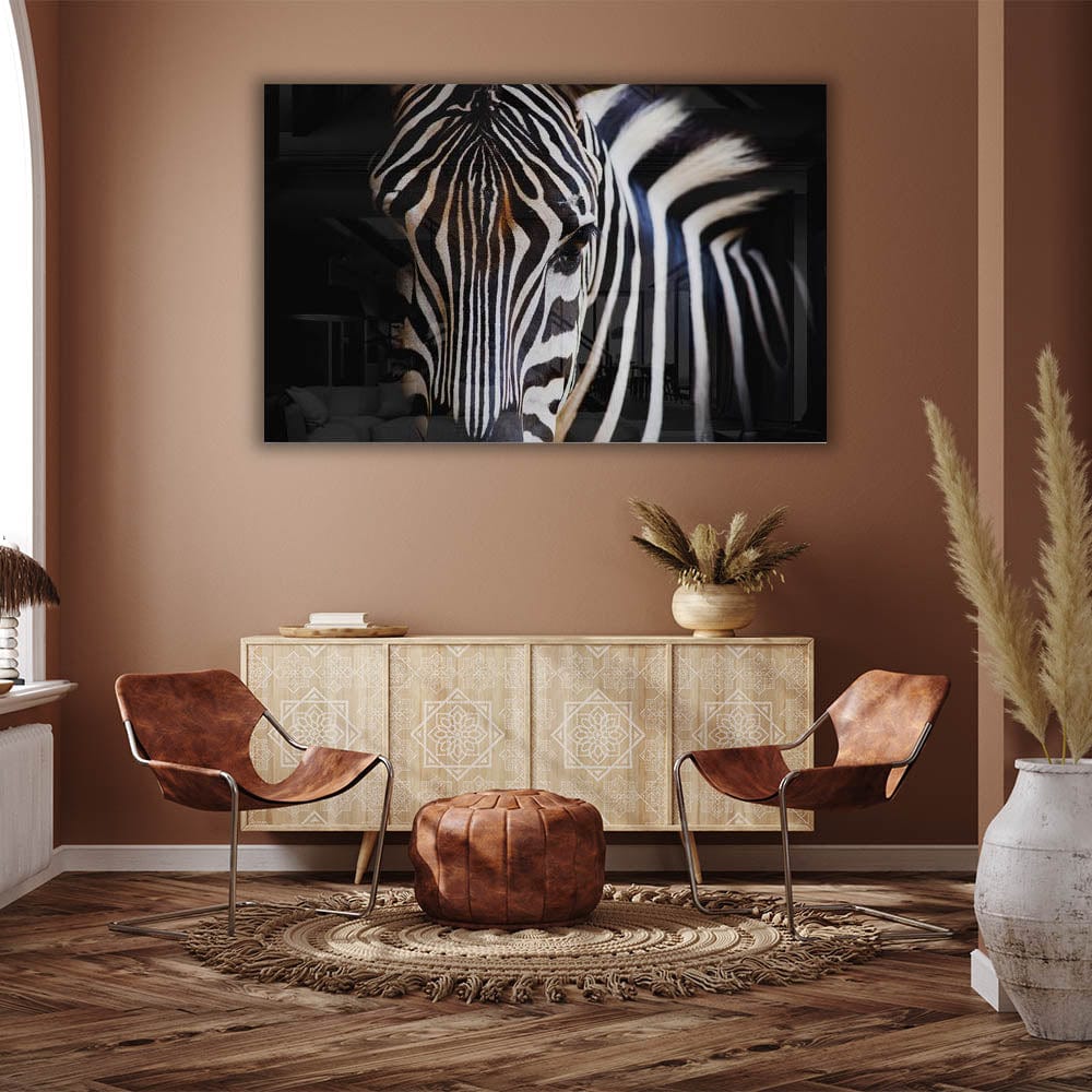 Artronauts Glass Print Zebra