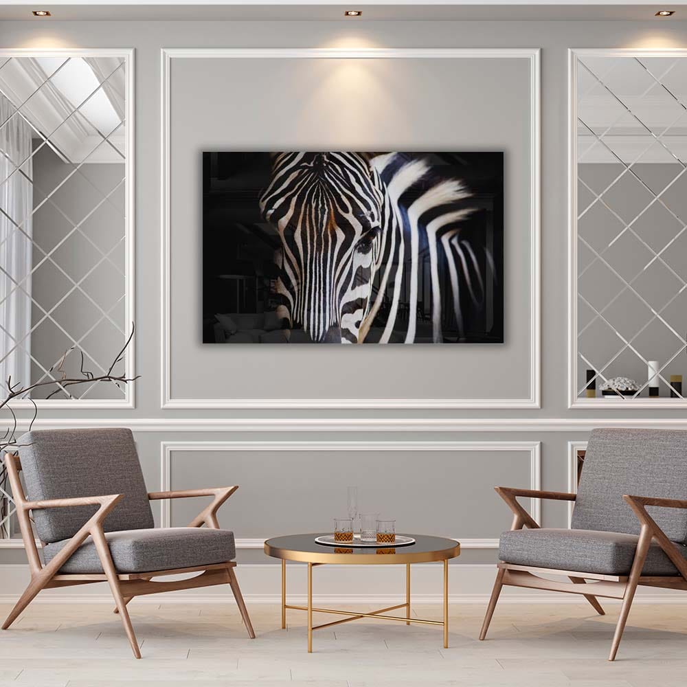 Artronauts Glass Print Zebra